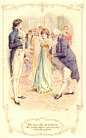 Jane Austen简·奥斯汀1907年版本的《Pride and Prejudice傲慢与偏见》绘本插图