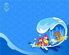 更新一张阿狸最新的冲浪壁纸，希望可以在炎夏给大家送去一份清凉. - 壁纸 - 阿狸馆 - 漫觉网