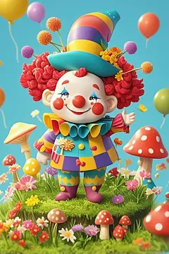搞笑小丑立体模型