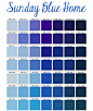 Pantone couleurs bleues                                                                                                                                                     Plus