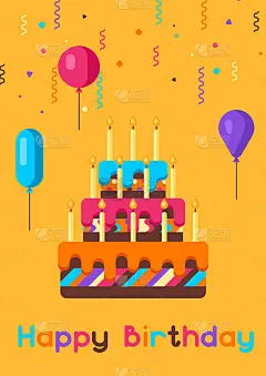 生日贺卡快乐。