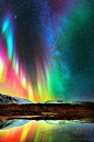 Multicolor Aurora Borealis! posted by www.futons-direct.co.uk Something I would love to see one day