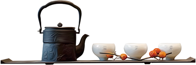 新中式茶壶png