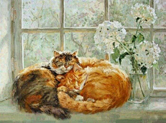TalkBud采集到猫&油画