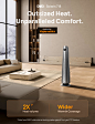 Amazon.com: Dreo Space Heater Indoor, 30" Electric Heaters with Remote, 120° Oscillation, Adjustable Thermostat, 5 Heat & 3 Fan levels, 8 Safety Protections, 25dB Quiet, 1-12H Timer, Large Room Bedroom, Silver