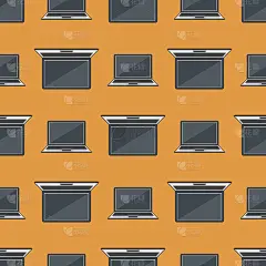 卡通电子设备背景图案。向量