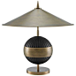 Currey and Company Chatta Antique Brass and Black Table Lamp