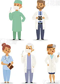 Doctor character vector isolated