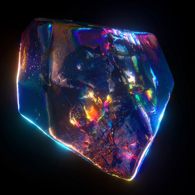 3D animation cinema4d crystals gif loop MoGraph motion octane Space -花瓣网