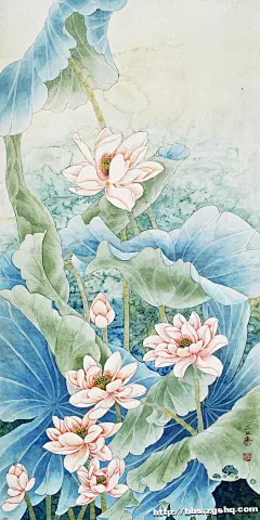 手绘荷花-墙绘素材-手绘墙图片-手绘墙联盟