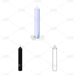 蜡烛,图标,分离着色,闪亮的,周年纪念,典礼,圆柱体,设计,布置,收集