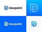 Devpoint logo grid modern logo minimal logo minimalism devpoint elearn learning programming coding dev design brand identity monogram minimalist logo branding minimalist logotype logo design logomark logo