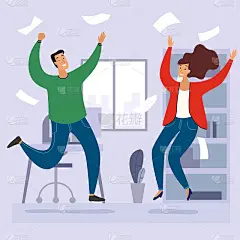 在办公室里调动商务人员
