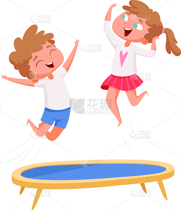 运动,儿童,绘画插图,卡通,乐趣,女孩,幸福,男孩,矢量,进行中