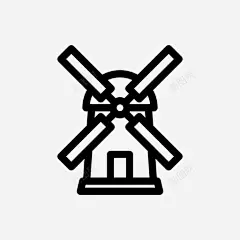 风车荷兰能源图标高清素材 农场 涡轮机 电力 能源 荷兰 野生动物 风车 免抠png 设计图片 免费下载