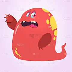 怪物,鬼,恐怖,卡通,可爱的,怪异,魔鬼,面部表情,舌头