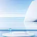00151-743435035-(masterpiece,bestquality_1.3),(nohuman),Comfortablenaturallight,3drendering,8K,Glass table,3D scene,A Clear Sky, metalball,water