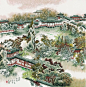 “邂逅江南” —— 国画家曹仁容写意山水作品《苏州园林名胜图》