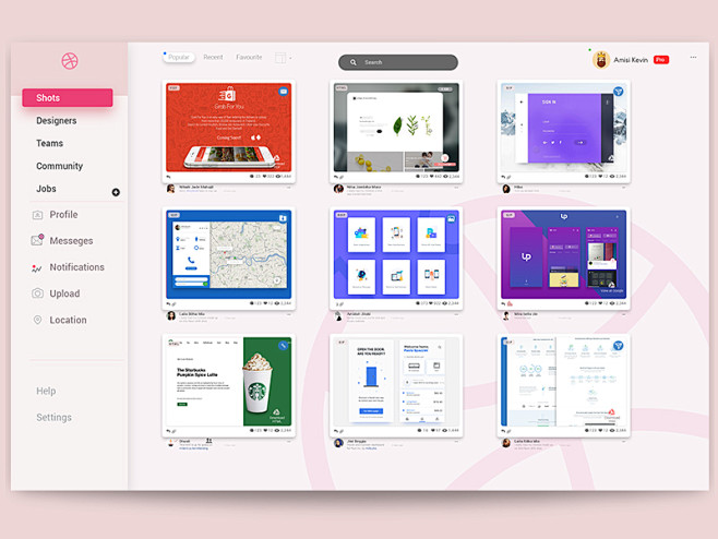 Dribbble concept