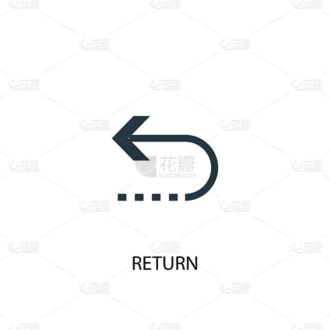 返回图标。简单元素说明。返回概念符号设计。可用于网络和手机。素材-花瓣网