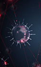 病毒肺炎流感细菌DNA海报__PSD分层：