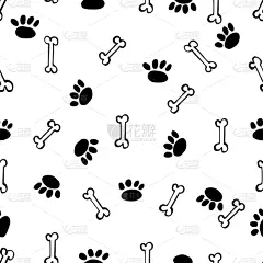 脉搏图,爪子,标志,咀嚼骨,四方连续纹样,可爱的,脚印,请柬,纺织品,壁纸