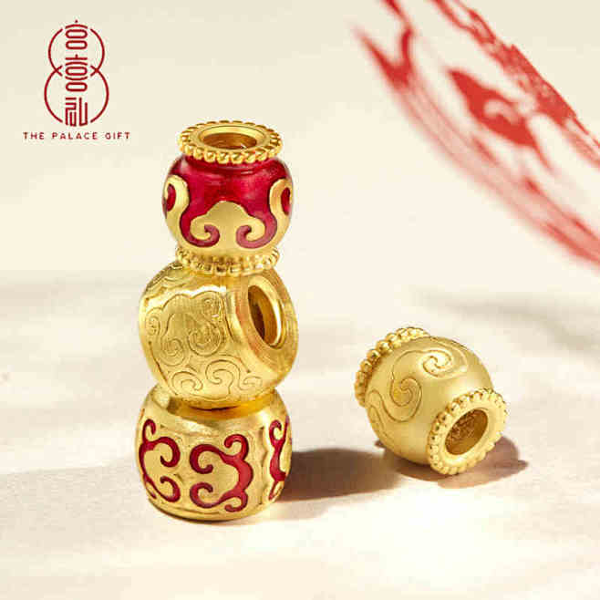故宫文创宫喜礼925银串珠珐琅小众设计d...