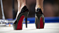 General 2896x1629 women high heels Louboutin depth of field legs stiletto black heels