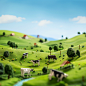 haha0816_Rolling_hills_a_huge_shake_in_the_center_of_the_pictur_f2faa222-db2d-4168-bc68-9673872c77bd