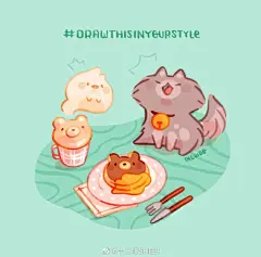 插画欣赏 | 看到可爱的事物可能会做可爱的梦喔 : 西班牙插画师olguioo作者喜欢先用彩铅描边，再用马克笔进行上色。看到这么萌的小插画，真的超级治愈呀！