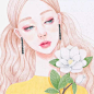 同样是画彩铅插画，为什么她却画得如此着迷？美的让人窒息！