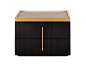 Rectangular wood veneer bedside table with drawers KENSINGTON | Bedside table by Stylish Club
