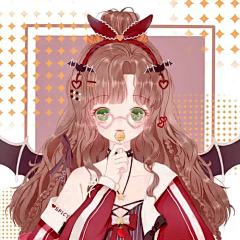 雨探花采集到女头像手绘