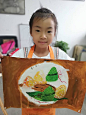 儿童画携手水粉画祝大家端午节快乐—作品