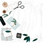 Gift wrapping station with stationary