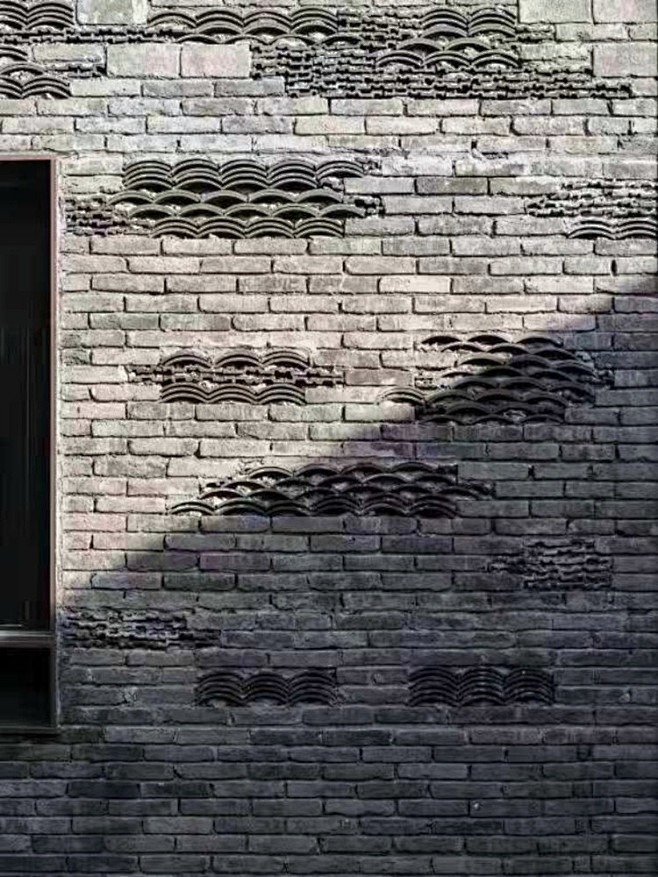 中式艺术砖背景墙复古青砖马赛克造型仿古墙...