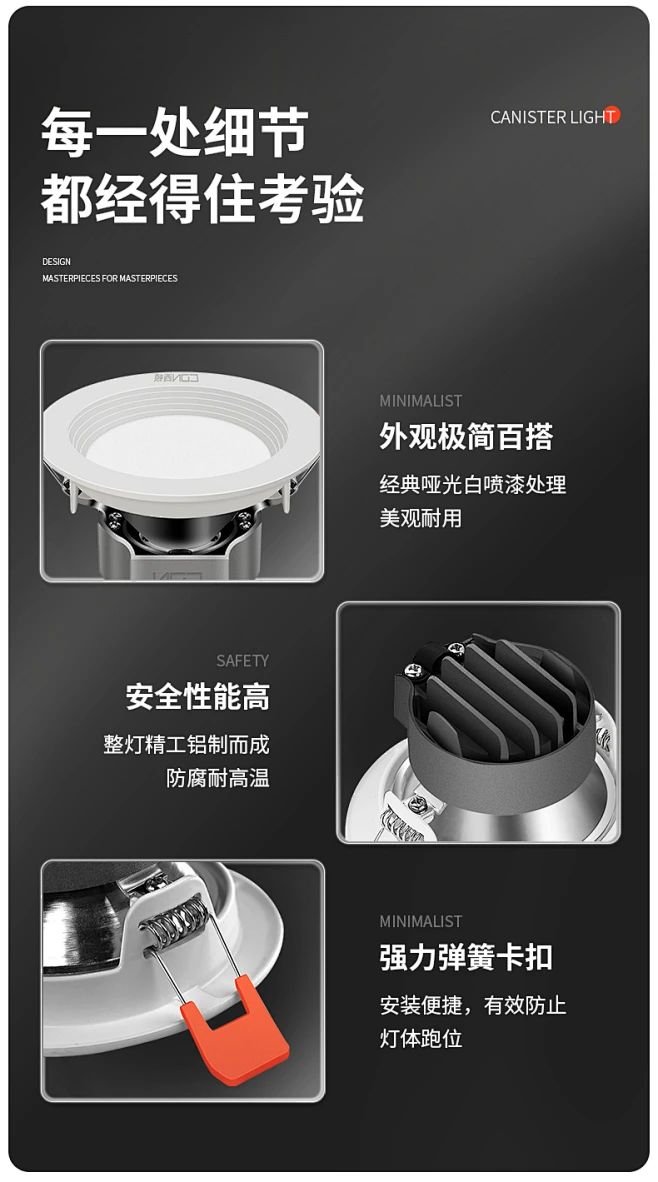 西顿照明led嵌入式筒灯家用天花灯防雾防眩玄关过道客厅射灯12D-tmall.com天猫-花瓣网