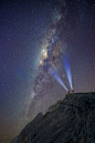 Natural Mountains and stars sky at night