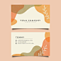 Pastel-colored stains abstract business ... | Free Vector #Freepik #freevector #business #abstract #card #template