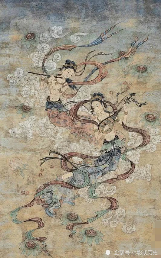 绝美敦煌壁画：大丈夫相的观世音，怀抱琵琶的飞天女，惊艳了世人_腾讯新闻-花瓣网