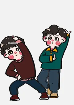 运动健身兄弟俩早起去做早操锻炼卡通手绘人物图片大小2480x3508px 图片尺寸517.8 KB 来自PNG搜索网 pngss.com 免费免扣png素材下载！插画手绘#锻炼#锻炼身体#卡通#卡通人物#卡通手绘#可爱风#体操#兄弟#运动健身#早操#早起#