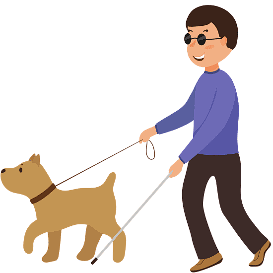 Blind Person With a Dog