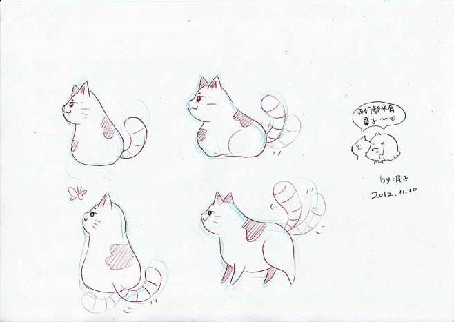 猫咪侧脸图片卡通