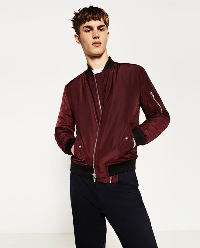 ZARA 男装 飞行员夹克 007063...