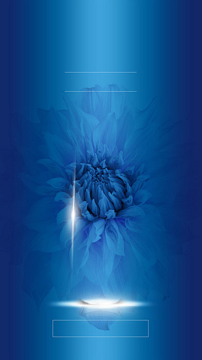 蓝色海洋梦幻化妆品H5背景，来自爱设计h...