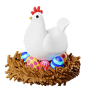 鸡蛋篮子 3D 图标