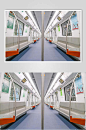 对称无人地铁车厢内部图片-众图网