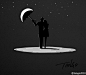 #Tango一日一画# 月亮代表我的心。