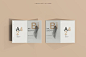 A4 size bi fold brochure mockup Free Psd