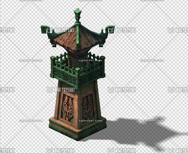 瞭望塔 箭塔 模型